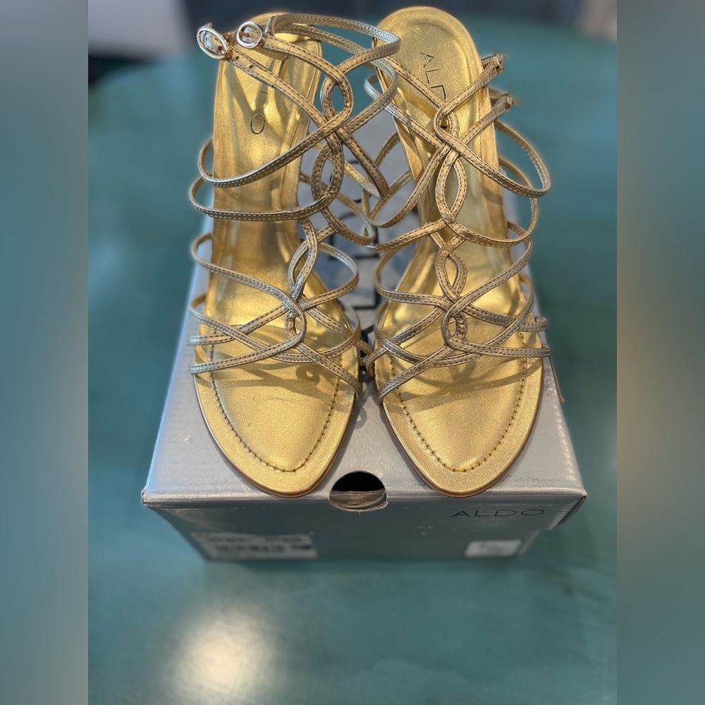 Aldo Sisse Gold Sandals